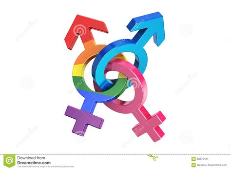 symbols of sexual orientation cartoon vector