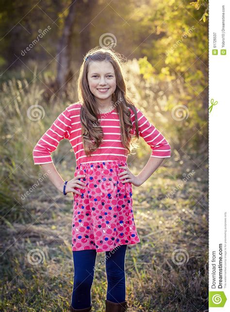 Beautiful Teen Girl Portrait Outdoors Stock Image Image