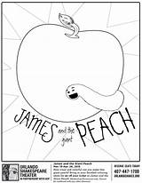 Peach Giant James Coloring Pages Dahl Roald Drawing Printable Happy Princess Books Getdrawings Popular Choose Board sketch template