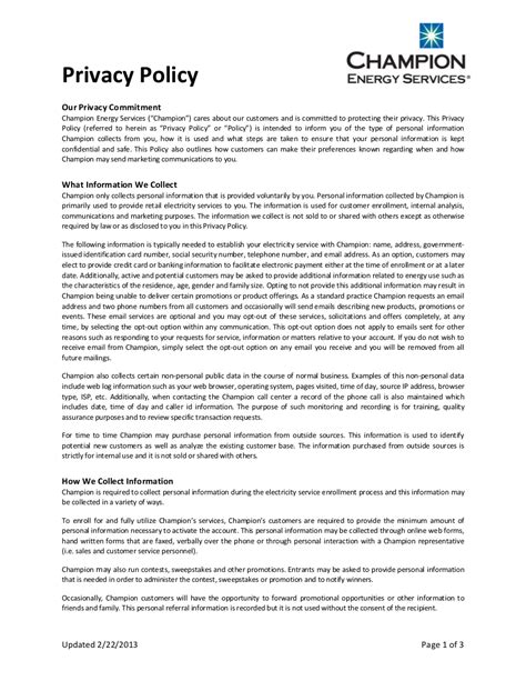 privacy policy  examples format  examples