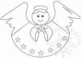 Angel Template Paper Coloring sketch template