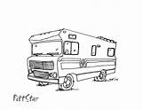 Coloring Camper Pages Motorhome Rv Drawing Winnebago Printable Happy Trailer Instant Glamper Camping Dessin Colouring Van Heart Color Line Etsy sketch template