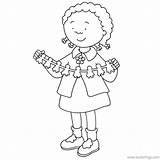 Caillou Clementine Xcolorings sketch template