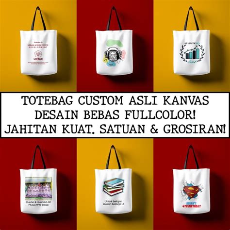 jual totebag custom asli kanvas goodiebag tas belanja bukan blacu