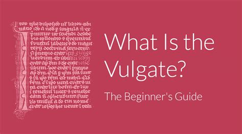 vulgate  beginners guide overviewbible