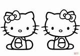 Coloring Kitty Mimmy Pages Drawing sketch template