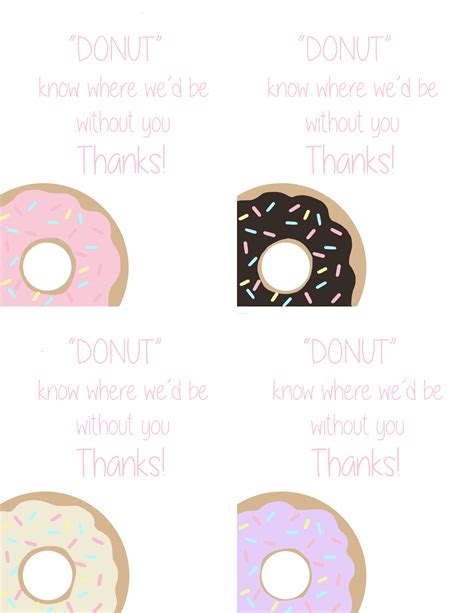 donut appreciation printable  printable word searches
