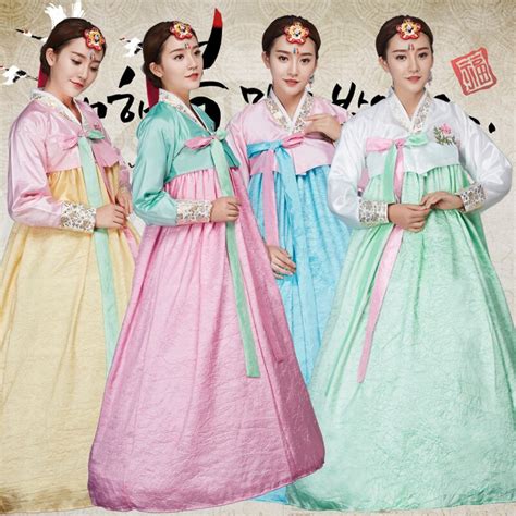 Kobiety Tradycyjny Koreański Hanbok Sukienka Korea Królewski ślub