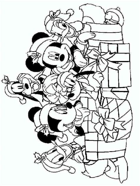 mickey christmas coloring pages coloringpageone