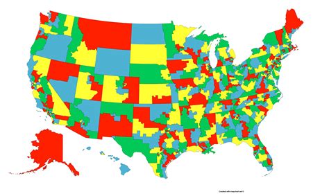 coloring  map   congressional districts    colors rmapporn