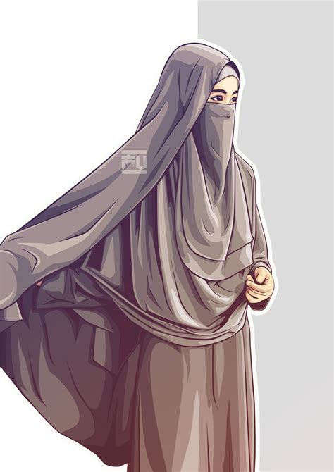 hijab vector niqab atahmadfu hijab cartoon islamic girl anime
