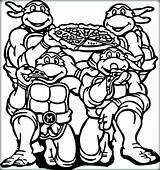 Coloring Pages Pizza Toppings Getcolorings Ninja sketch template