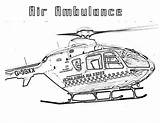 Coloring Ambulance Helicopter Air Medical Care sketch template