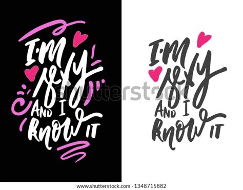 sexy know hand lettering sexy quotes stock vector royalty free 1348715882