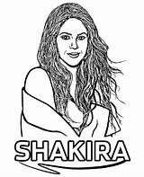Shakira Topcoloringpages sketch template