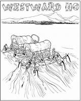 Coloring Pages Pioneer Rush Gold Sheets Trail Clipart Westward Activities Expansion Activity Library Wagon History Choose Board Comments Horse Covered sketch template