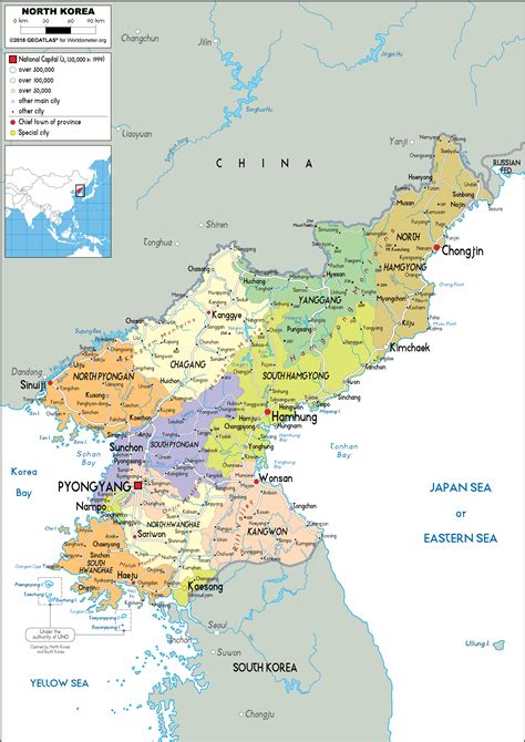 north korea map political worldometer