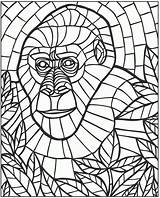 Mosaic Coloring Pages Color Animal Mystery Animals Patterns Roman Number Colouring Printable Jason Drawing Mosaics Mask Book Dover Publications Sheets sketch template