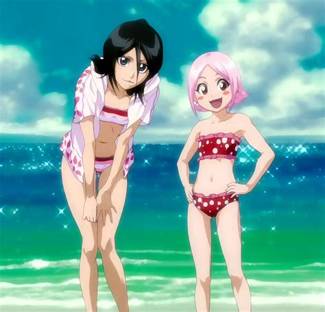 Image Rukia And Yachiru Wearing Swimsuits Stitched Cap Bleach Ep 228