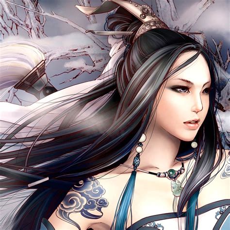japanese girl ipad wallpaper warrior girl fantasy girl