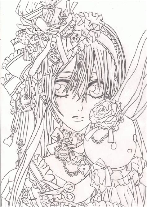 anime vampire girl coloring pages coloring home