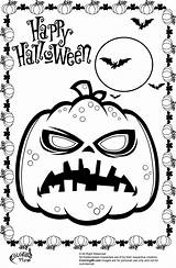 Halloween Coloring Pages Scary Pumpkin Printable Sheets Happy Objects Pumpkins Bat Cute Kids Creepy Teamcolors Very Drawings Given Perfect sketch template