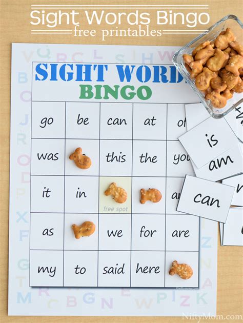 sight words bingo   printables