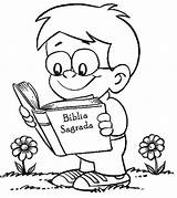 Coloring Bible Pages Kids Children Reading Colorir Para Book Desenhos Printable Biblia sketch template