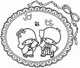 Coloring Pages Twin Little Kikilala Stars Colouring Star sketch template