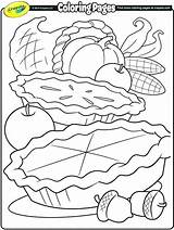 Coloring Crayola Thanksgiving Pages Fall Christmas Cornucopia Pie Food Feast Color Printable Pumpkin Hajj Dude Perfect Print Dinner Turkey Pies sketch template