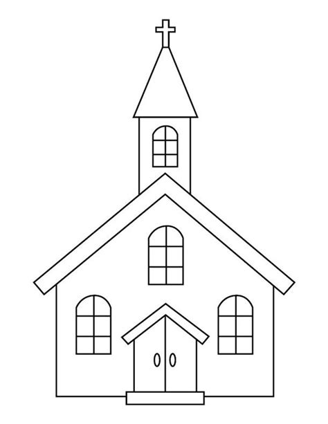 small church coloring page  printable coloring pages  kids