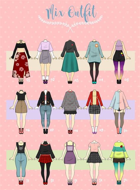 closed casual outfit adopts 06 by rosariy drawing anime clothes