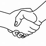 Manos Handshake Entrelazadas sketch template