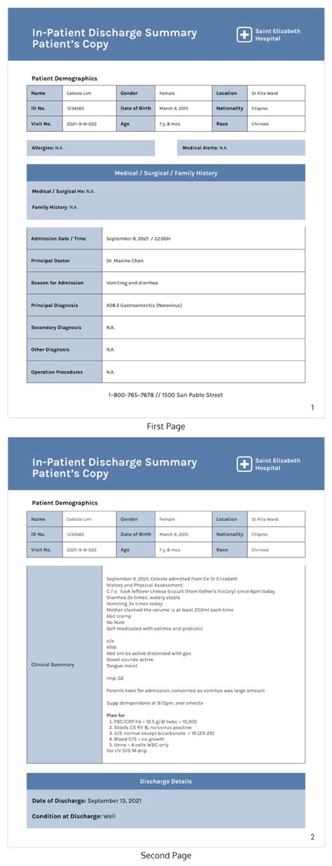 medical report template venngage
