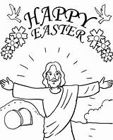 Coloring Jesus Easter Resurrection Pages Card Print Printable Happy Sheet Christian Topcoloringpages sketch template