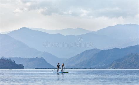 Couple On Standup Paddle Board Stock Image Image Of
