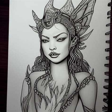 fairy queen drawing creative fabrica