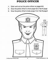 Police Coloring Kids Officer Community Pages Station Cut Color Open Worksheets Helpers Workers Officers Occupation Jobs Kindergarten sketch template