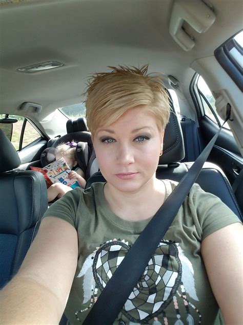 short spiky pixie with light ash blonde haircolor