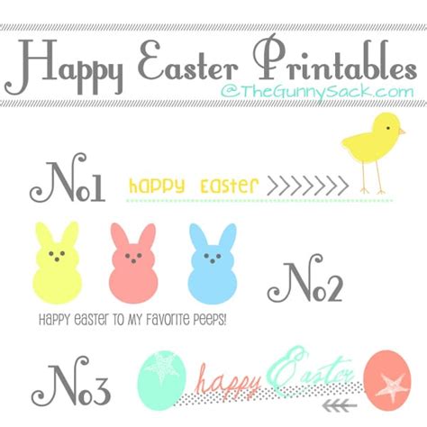 happy easter printables  cards projects  gunny sack