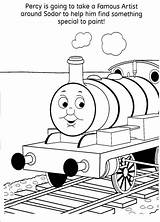 Thomas Coloring Train Pages Percy Engine Print Color Printable Tank Fun Kids Junior sketch template
