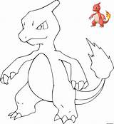 Coloriage Salameche Dracaufeu Charmeleon Reptincel Modele Coloriages Toppng Pokémon Charizard Transforme sketch template
