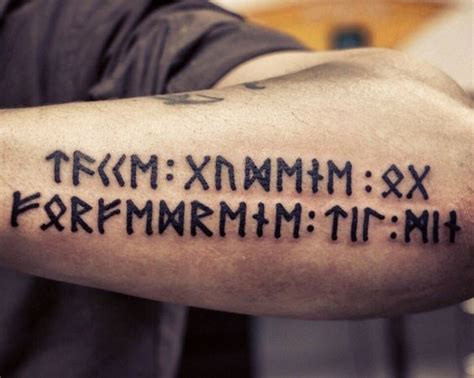 Simple Viking Runes Tattoo Tattoo Design