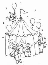 Acrobat Coloring Circus Tent Pages Coloringbay sketch template