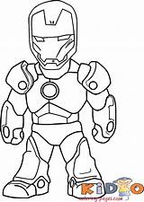 Iron Man Pages Color Print Coloring Kids Cartoon sketch template