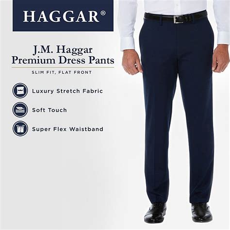 men s j m haggar premium slim fit 4 way stretch flat front dress pants