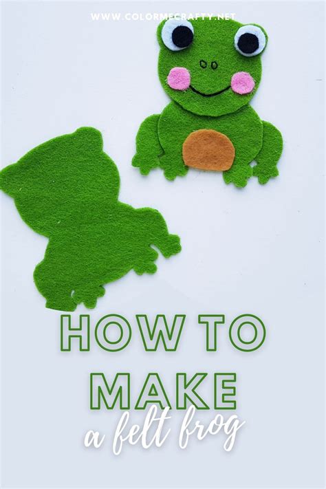 easy felt frog plushie craftno sew option color  crafty