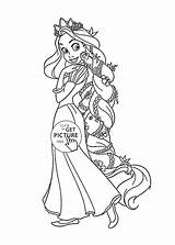 Coloring Rapunzel Pages Disney Tangled Princess Colouring Pascal Kids Printable Print Girls Color Book Getcolorings Printables Princesses Sheets Getdrawings Frozen sketch template