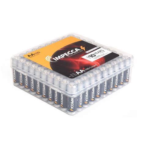 Impecca Aa Batteries All Purpose Alkaline Batteries 100 Pack Double