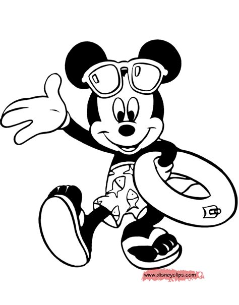 mickey summer coloringgif  mickey coloring pages mickey